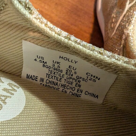 Stride Rite Toddler Holly Sparkle Mary Jane Champagne Size 4.5 Medium - Picture 8 of 9